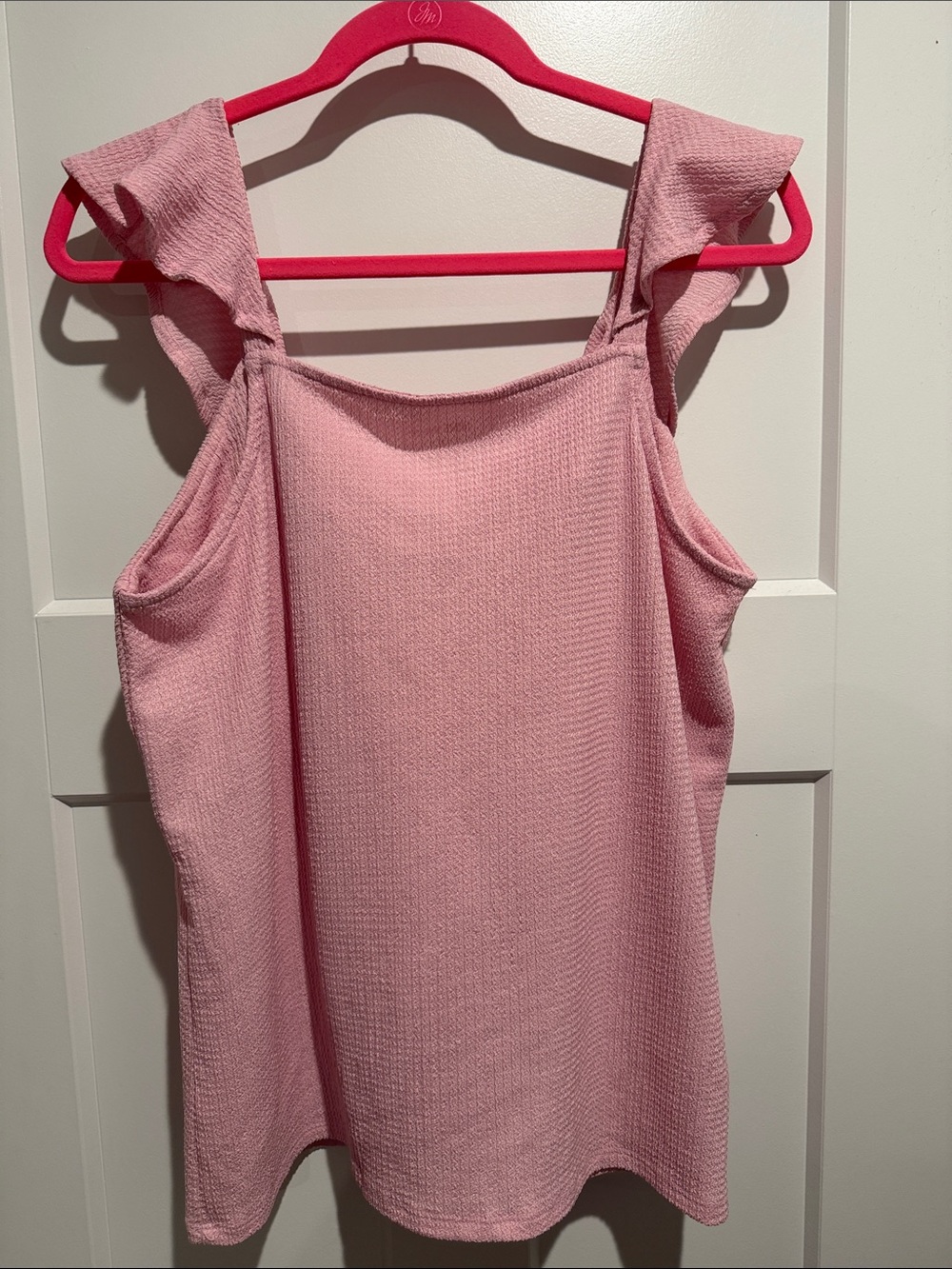 Nine West Pink Ruffle Tank Top - Picture 5 of 6